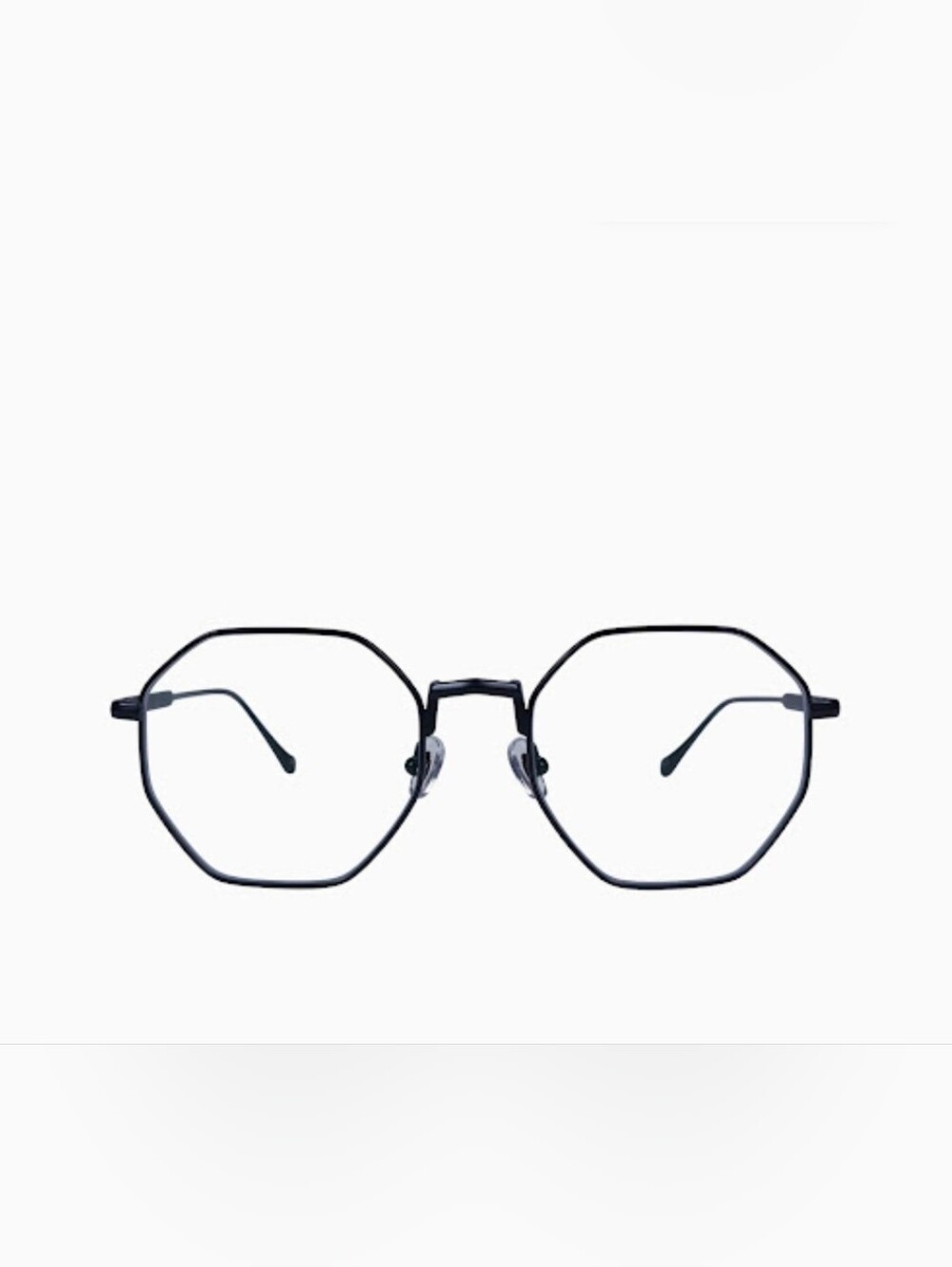 Blue Light Round Metal Frame Glasses in Black